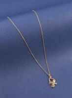 Butterfly Cubic Gold-plated Pendant With Chain For Girls,Women Gold-plated Cubic Zirconia Alloy Pendant 