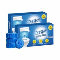 Amazon Brand - Presto! Flush Tabs | 800 Gram | 50 Gram | 8 Tabs X Pack of 2 | Prevents Stains, Removes Limescale | Toilet Flush Tank Balls
