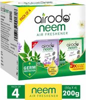 AIRODO Neem Bathroom Air Freshener Assorted Blocks|Mixed Fragrance|30 Days Long Lasting Blocks (4 x 50 g)