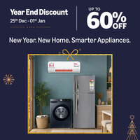 Amazon Year End Discount Up To 60% off on Appliances + Bank Credit Cards Offers (25th Dec - 1st Jan)