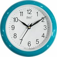 Matiz Analog 30 cm X 30 cm Wall Clock | Brown | with Glass | Standard| 777 Sky Blue 
