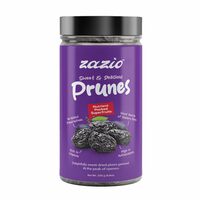 Zazio Dried Prunes | RICH, SWEET & NATURALLY WHOLESOME PLUMS | Antioxidant Rich, Super Food, Dried Prunes, Pitted Prune | 250gm (Pack of 1)