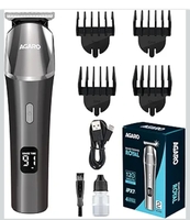 AGARO Royal Beard Trimmer For Men, Hair Trimming, High Precision Trimmer, Cordless, 4 Length Setting Combs, Self Sharpening Stainless Steel Blade, Metal Body, Fast Charging, 120 Minutes Usage, Silver 
