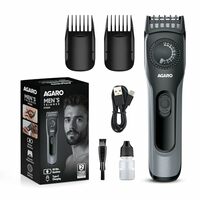 AGARO Beard Trimmer MT2525, Cordless ElectricBeard_Trimmer with Precision Dial, USB Rechargeable, 20 Length Settings Mustache Trimmer for Mens Gifts