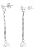 Aadyaa Single Pearl Chain Earring