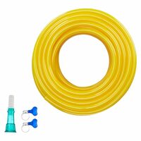Amazon Brand - Solimo 10 Meter - 0.5 Inch Width Heavy Duty PVC Water Hose Pipe with Connectors & Clamps – Ideal for Garden, Car Wash & Home Cleaning