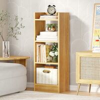 Lukzer 3 Layer Engineered Wood Multipurpose Rack Bookshelf Storage Organizer Stand (MR-010/Light Oak/80x33x22cm)