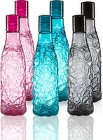 3D METRO SUPER STORE Designer Mosaic 1000 ml PET Bottle (Pack of 6, Multicolor)