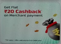  ABCD UPI : Flat ₹20/₹15 Cashback on Scan & Pay or Online Merchant Payment of min ₹300/₹200 (Works on cc bill qr Payment)