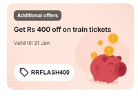 RedBus IRCTC Train New Offer RRFLASH400