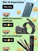 Flipkart--3 supercoins challenges win 50 coins  Powerbanks Challenge/ Mobile Accessories Challenge/Style & Self-Care Challenge