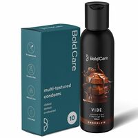 Bold Care Multi-textured Condoms + Vibe - Chocolate flavoured Premium Lubricant Gel - Water based formula - Gentle on the skin