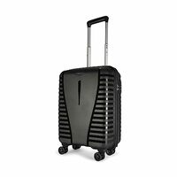 Aristocrat Cabin Airpro 55 Cm(Small) Polypropylene 360 Degree 8 Wheels Trolley Bag for Travel Hard Case Luggage, Lightweight with Combination Lock & Robust Trolley with 3 Years Warranty (Black)