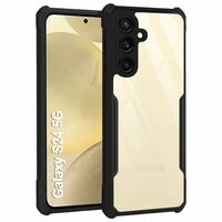 TOUCCH Samsung S24 Clear Bumper Case | Shock Proof Design & 360 Degree Protection| Transparent Case for Samsung S24 | PC&TPU - Black