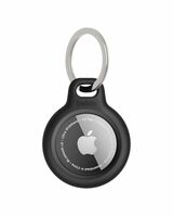 Belkin Apple AirTag Secure Holder with Key Ring - Durable, Scratch-Resistant Case with Open Face & Raised Edges - Protective AirTag Keychain Accessory for Keys, Pets, Luggage, & More - Black