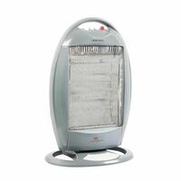 RR Signature FLAREX Halogen Room Heater 1200 Watt | 3 Rod, 3 Heat Setting (400W/800W/1200W) | 180 Degree Oscillation | Metal Grill For Safety | Silent Operation | 2 Year Warranty