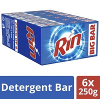 Rin Detergent Bar( Pack of 6 x 250 gm) 70% off 