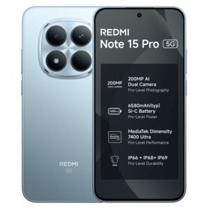 Redmi Note 15 Pro 5G (8GB RAM, 128GB, Mirage Blue)