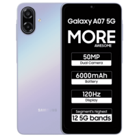 SAMSUNG Galaxy A07 5G (4GB RAM, 128GB, Light Violet)