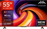 iffalcon U65 138 cm (55 inch) Ultra HD (4K) LED Smart Google TV 2025 Edition with MEMC | Dolby Vision-Atmos | HVA Panel & Metallic Bezel-Less (55U65)