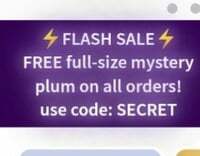 Plum Goodness Flash Sale – FREE Full-Size Mystery Plum on All Orders