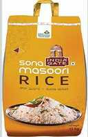 India Gate Sona Masoori (Golden Ivy) Rice 10kg – Medium Grain |Raw & Aged for 2 years | Lightweight | Naturally Vegan | Everyday Meal |Aromatic l no added colour- amazon fresh [location specific]