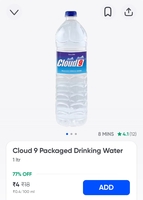 Cloud 9 Packaged Drinking Water at 77% off