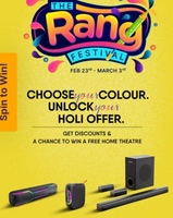 Crossbeats Holi Sale – Spin & Win Discounts + Chance to Win Free Home Theatre