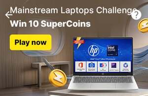 Flipkart 3 supercoins challenges win 35 supercoins gaming laptop/mainstream laptop/nike challenge