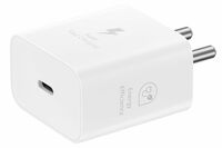 Samsung Original 25W Type-C Travel Adaptor with Cable for Galaxy S10 & Higher Models/Note Series, White