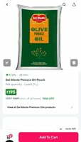 zepto ~  Del Monte Pomace Oil Pouch (1L)