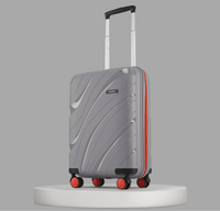 HRX Small Cabin Suitcase (56 cm) 8 Wheels - Madrid - Grey