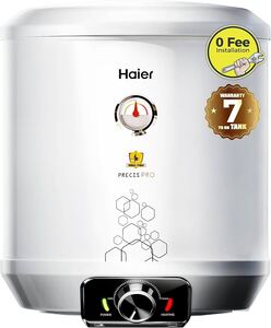 Haier Precis pro Water Geyser 10 Litre 5 Star 2000W Electric Storage Geyser Free Installation & Connection Pipes worth INR 700| Warranty 7 Yr on Tank| Shock Proof| 11-Level 