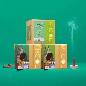 Phool - Mosquito Repellent dhoop| Pack of 2 (80 Organic Dhoop ConesP)