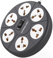 STANDLAST 6-Socket Extension Board | 1.8 Meter Surge Protector & 10A Spike Guard | 240V Heavy Duty Extension Cord | Universal Socket Power Strip for Home,Office,TV, PC & Appliances - Grey