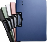 GLUN® A4 Clipboards File Folder Set of 2 | Hardboard Writing Pad with Strong Metal Clip | Multi-Functional File Folder for School, Office, Artists & Professionals | Navy Blue & Black