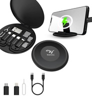 Wayona All in One 60W USB C to C Fast Charging Travel Cable Set Type C,Lightening and Micro USB Port Inbuilt Mobile Stand Compatible with iPhone,iPad,Samsung,OnePlus,Mi,Oppo,Vivo,iQOO (All in 1,Black)