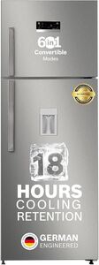 Bosch Max Convert 368L, 1-Star, Inverter Frost Free Double Door Refrigerator With Water Dispenser (CTC39S21AI, 6-in-1 Convertible, Vita Fresh Technology, 2 Cooling System, Silver) 