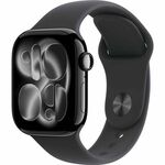 Apple Watch Series 11 GPS 46mm Jet Black Aluminium Case With Black Sport Band - M/L