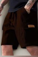 SMOWKLY Authentics Classic Men's Ribbed Polycotton Relaxed Fit Cargo Stretch Shorts || Half Pant with Drawstring & 4 Pockets || Lightweight & Quick Dry || Men Shorts Casual ||Shorts Pant for Men