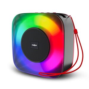 FRONTECH 15W Portable Wireless Multimedia Speaker with Bluetooth 5.3, FM, USB, TF Card, Mobile Holder, RGB LED Lights, 6 Hrs Playback, 1000mAh Battery, 1 Year Warranty (Red)
