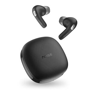 Noise Newly Launched Buds E1 in-Ear Truly Wireless Earbuds with Pebble Grain Design, 35H of Playtime, Quad mic ENC,10mm Driver, Low Latency, BT v5.3 (Charcoal Black)