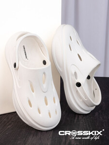 Crosskix Men Clogs Sandal (White , 9)