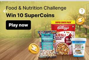 Flipkart Food & Nutrition Challenge win 10 supercoins(Account Specific)