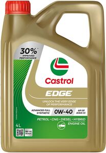 Castrol EDGE 0W-40 Full Synthetic Engine Oil (4L, ACEA C3)