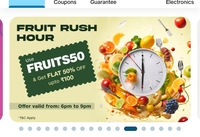 Jiomart fruits @50% off upto 100