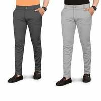 Bazaar : Men’s Slim Fit Trouser Combo (Pack of 2)