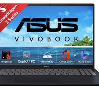 ASUS Vivobook 16, Snapdragon X, 16GB RAM, 512GB SSD, FHD+ 16", Windows 11, Office Home 2024, Quiet