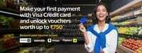 Visa new offer - make first payment of Rs 300+ & get welcome voucher of up to rs 750 