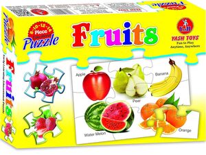 Educational Transport Vehicle Puzzle for Kids, Includes 8-14 Pieces of Fun Puzzle (Fruits)